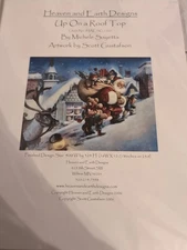 Heaven And Earth Designs Up On A Rooftop Pattern by Michele Sayetta 16"x12 7/8"