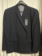 Men's Stafford 52R Navy Single Breasted Blazer New With Tags