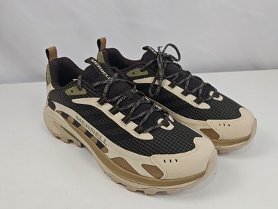 Merrell Moab Speed 2 Sport Herren Sneaker UK 9 Vibram Schwarz Beige Neu