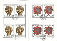 Czechoslovakia Postage Stamp, #1817-1818 Sheet Used, 1972 Prague Castle