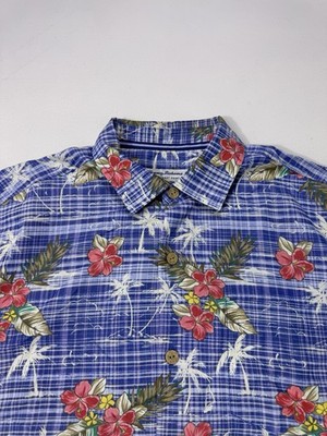 Tommy Bahama Coconut Point Men's Medium Short Sleeve Button Shirt Floral Resort