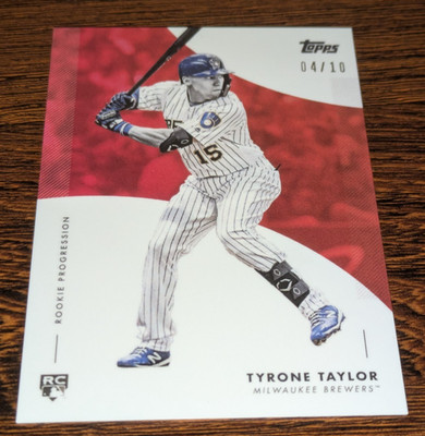 Tyrone Taylor 2020 Topps On Demand Rookie Progression RED #7D #'ed /10