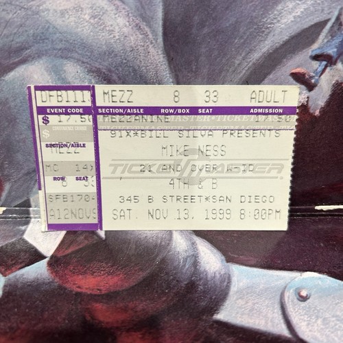 Mike Ness 1999 Concert Ticket Stub 4th & B San Diego CA VP - Picture 1 of 2