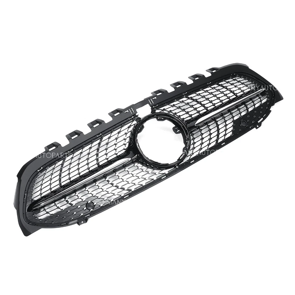 Parrilla cromada negra para Mercedes Benz Clase A W177 2019-23 A200 A220 A250 A35 AMG Foto 4 de 4