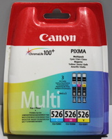 Canon CLI-526 C M Y Multipack Original Druckerpatronen Cyan Magenta Gelb