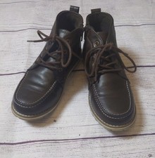 The Children s Place Boys Brown Dress Shoes Ankle Boot Side Zipper SZ 3