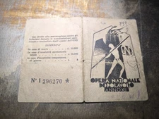 Ww2 Italian Party Membership Card OND 