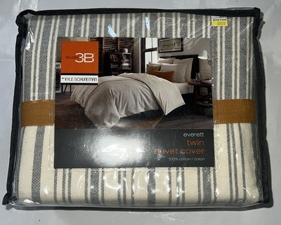 Studio 3B by Kyle Schuneman Everett Duvet Cover, Twin Cream, 100% Cotton
