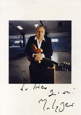 MUSICIAN Mark Knopfler autograph, signed oversize photo