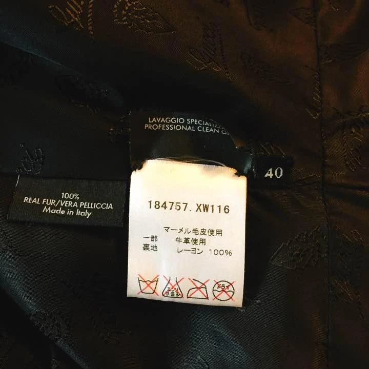 Cappotto pelliccia Gucci Mermel con cintura 40