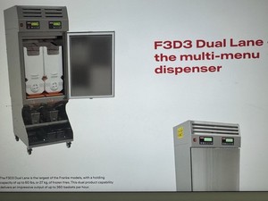 Franke Frozen French Fry Dispenser F3D3S Dual Lane - Multi Menu Dispenser