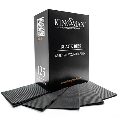 Kingzman  Black Bibs   Arbeitsplatzunterlagen für Tattoo/Piercing Arbeitsplatz