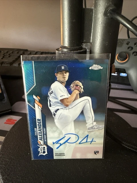 2020 Topps Chrome Rookie Blue Wave Refractor /150 Tyler Alexander #RA-TA Auto RC