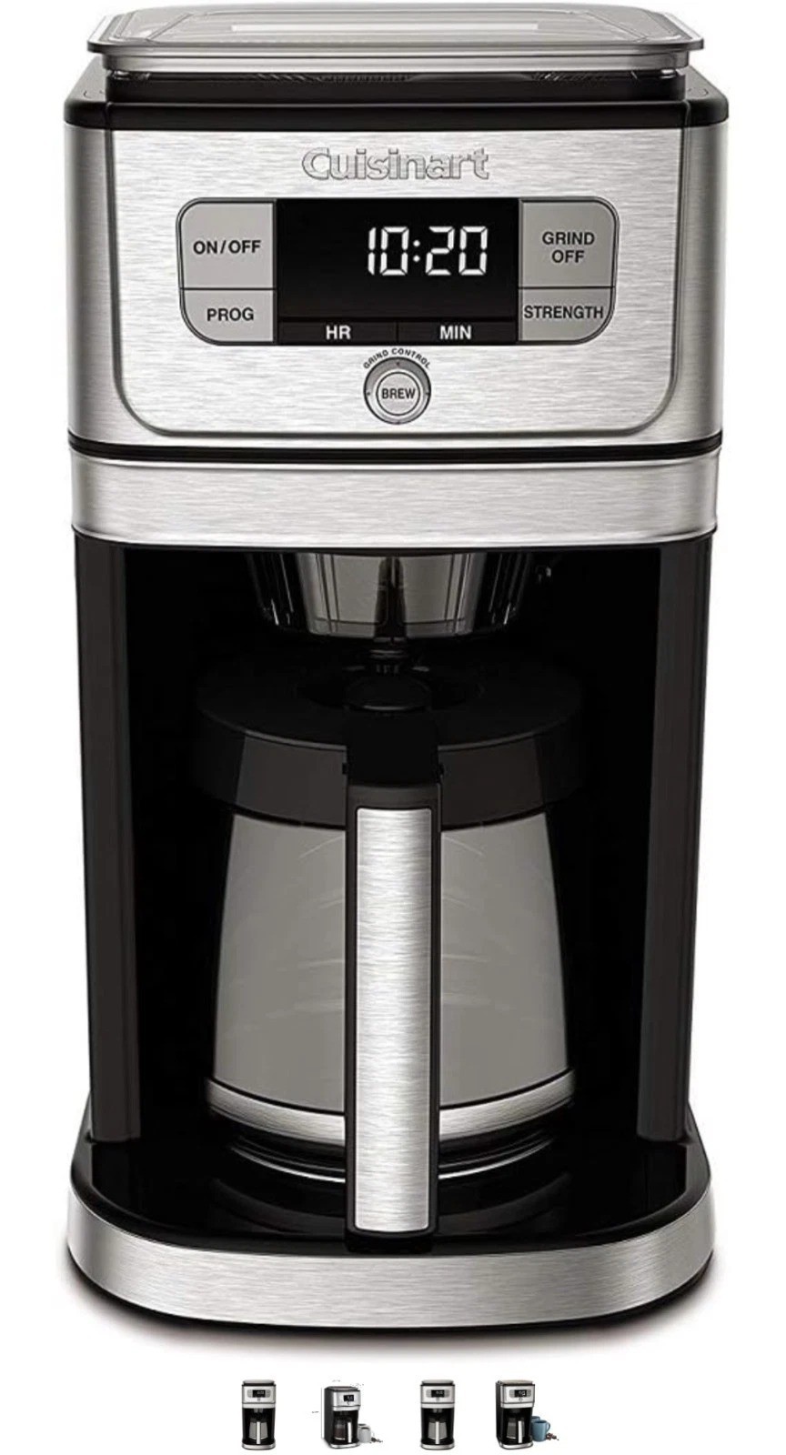 Cuisinart Burr Grind & Brew 12 Cup Automatic Coffee Maker, Stainless 12 Cup, New