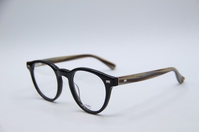 NEW SAMA BY S. VANCE FEDERICO 47 BLK/HRN BLACK AUTHENTIC FRAMES EYEGLASSES 47-21