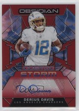 2024 Panini Obsidian Cosmic Storm Signatures Red 63/75 Derius Davis Auto 1n1n