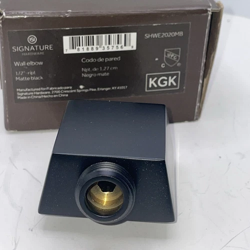 Signature Hardware Handshower Supply Elbow. Matte Black. SHWE2020Mb - Picture 3 of 5