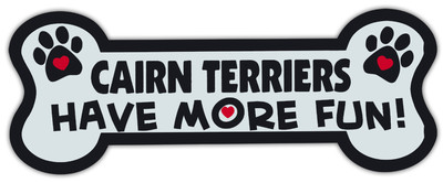 Dog Bone Shaped Magnets: Cairn Terriers Have More Fun! | Cars, Trucks, Mailboxes