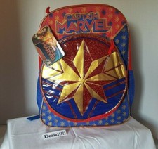Captain Marvel Comics Avengers 16" Backpack Book Bag School  NEW  Fast SHIP 