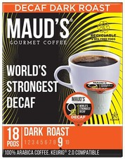 Decaf World's Strongest Dark Roast Coffee Pods 18 ct  Decaf World's Stronges...