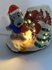 1987 Vintage Tonka POUND PUPPIES Ceramic Lighted House Christmas Village