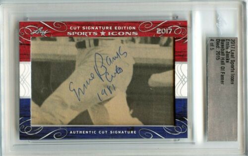 HANK AARON 2011 LEAF BEST OF BASEBALL AUTHENTIC CUT SIGNATURE 