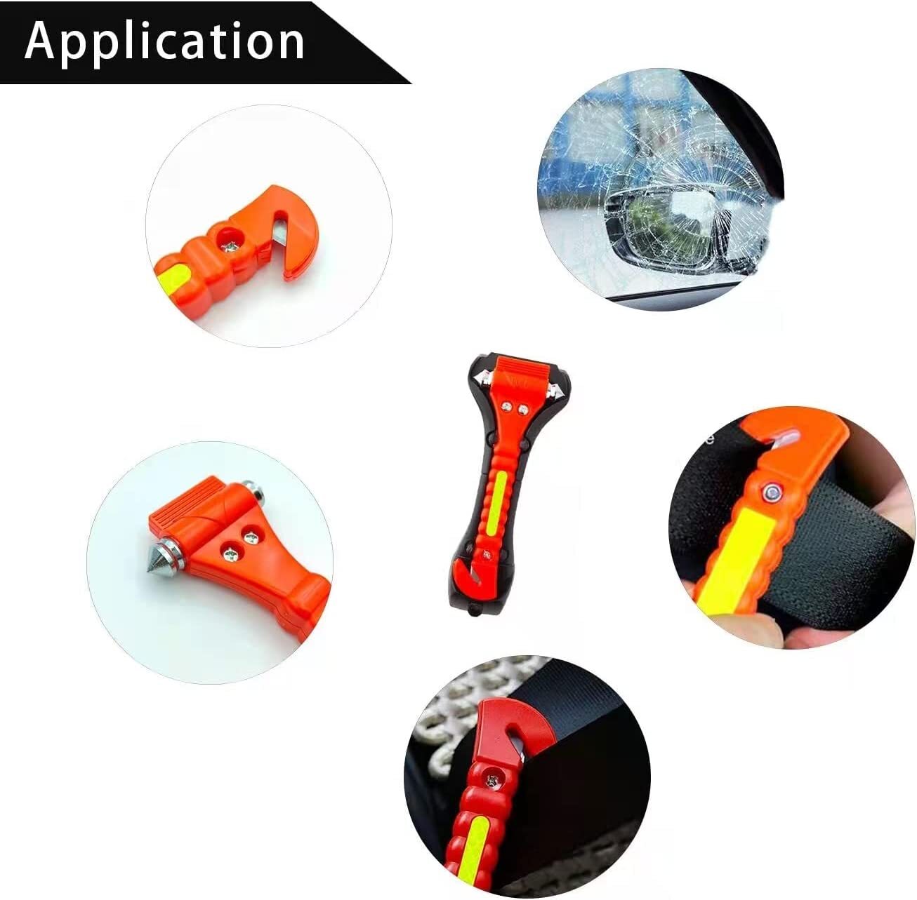 3in1 Safety Hammer Emergency Car Escape Tool Window Breaker w