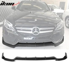 Fits 15-18 Benz W205 C-Class Sport B Style Front Bumper Lip Spoiler Unpainted PP