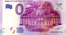 78 THOIRY Parc et château, N° de la 3ème liasse, 2016, Billet 0 € Souvenir