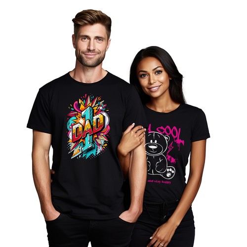 #1 Dad T-shirt - Because Every Dad is a Superhero! Funny & Cool Tee, Unisex Prin - Picture 10 of 46