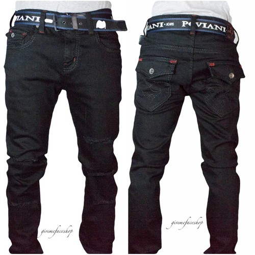 Mens Peviani skinny fit g black jeans 