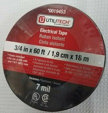 Utilitech 60-ft Vinyl Electrical Tape 3/4-in W x 60-ft L x 7mil 600 Volts 176 F