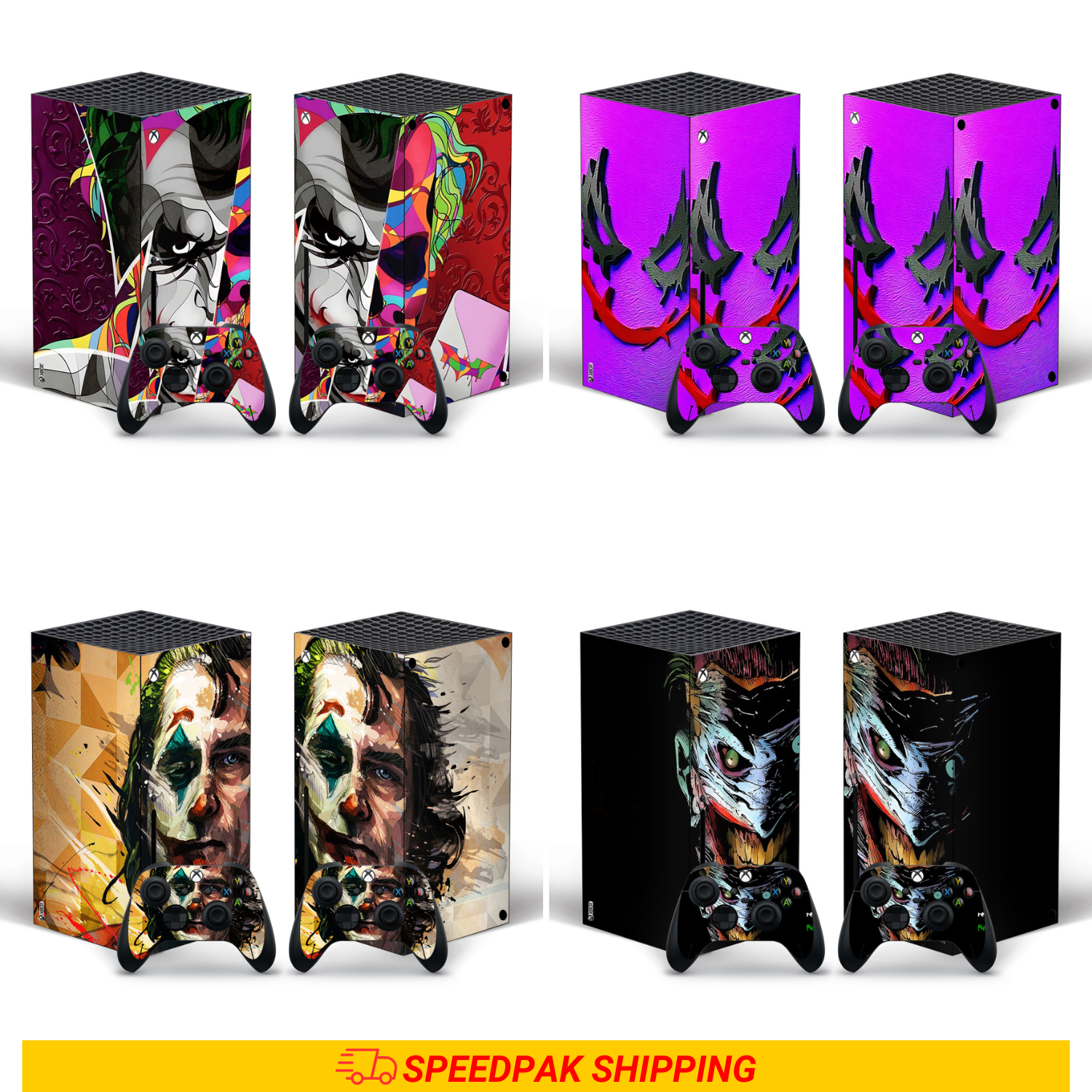 Xbox Series X Console & Controller Skin Sticker Decal Wrap Bat Joker-image