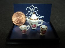 DOLLHOUSE TEA SET- 3-PC. PINK ROSE