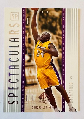 Shaquille O'Neal 2001-02 Upper Deck SP Authentic Spectaculars Parallel /1000