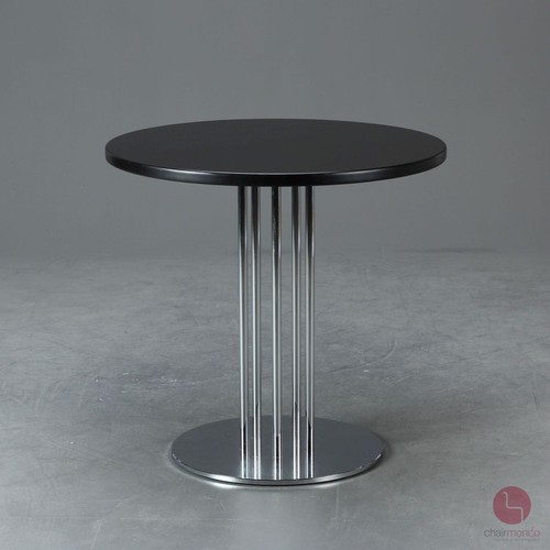 Thonet S1048 Bistro Tisch Schwarz 78 cm - Bauhaus Stahlrohr Klassiker verchromt - Bild 2 von 9
