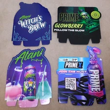 Lot of 4 PRIME Energy Drink Glowberry Alani Display Cardboard Signs Advertising