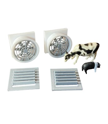 Livestock Barn Fans 1:64 Scale 3D Printed Diorama Parts-Toy Farm