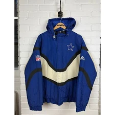 Vintage 90s Dallas Cowboys NFL Pro Line Insulated Nylon Apex One Side Line L