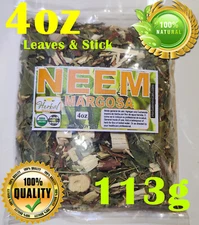 4oz Neem, Neem Leaves, Hierba neem, Neem herbs, Neem leaf & stick Margosa 113g
