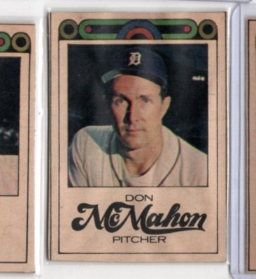 1968 Detroit Tigers Free Press Bubblegumless, Don McMahon, World Series, Rare
