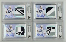 Brandon Aubrey 2023 Hits Memorabilia Silver H RPA Patch Auto RC #/17 BGS BAS