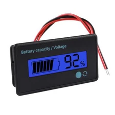 Dc 12v Battery Meter Battery Capacity Voltage Monitor Gauge Indicator Dc 24v 36v