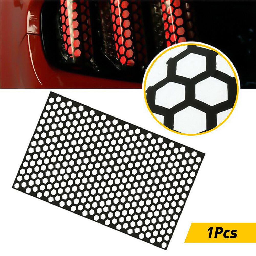 Black Honeycomb Car Tail Light Cover Sticker Decal Accessories US