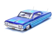 1964 Chevrolet Impala SS Lowrider – Blue 1:24 Scale Model - Maisto 32547BL