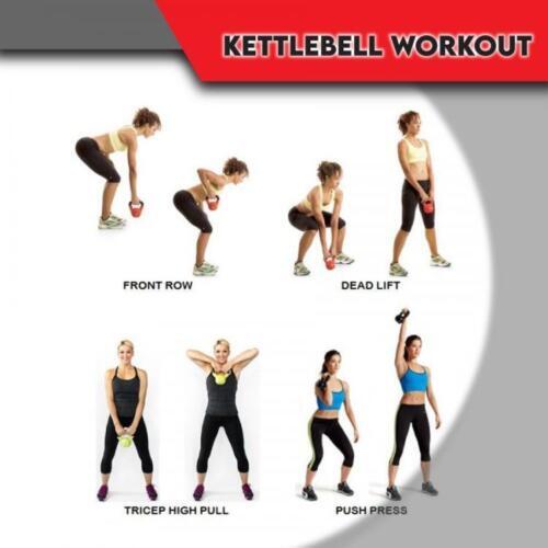 KETTLEBELL PESI PER FITNESS ALLENAMENTO MANUBRI PESO PALLA 2 4 6 8 10 12 16 KG foto 6