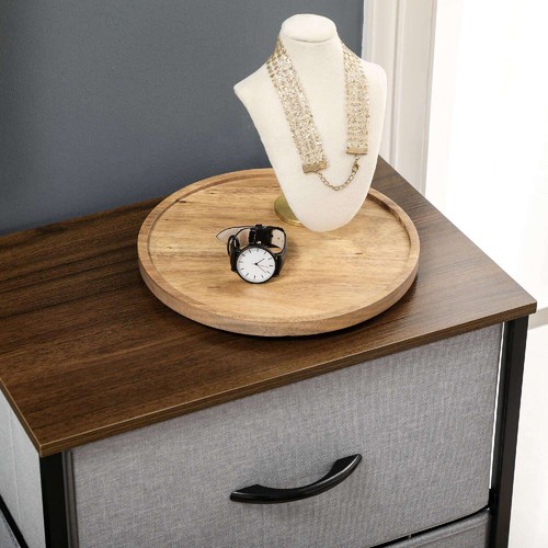 Cassettiera 8 Cassetti Tessuto Rimovibili Stile Industriale 45x30x116cm DecHome - Foto 8 di 9