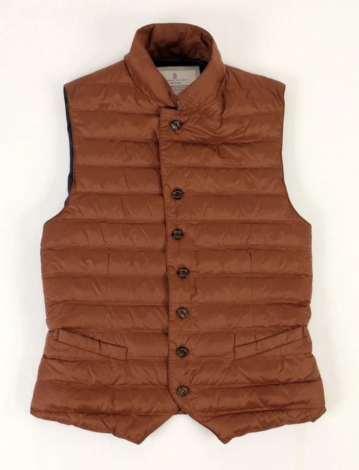 Chaleco acolchado de nailon Brunello Cucinelli - Marrón - XS - $1795 al por menor Foto 2 de 4