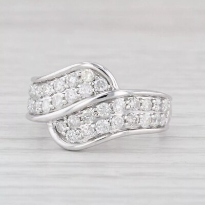 2Ct Round Cut Lab-Created Diamond Wedding Band Ring 14k White Gold Finish