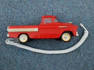 Telemania Cameo Pick Up Truck Telephone - Red Chevy Pick Up Corded Phone